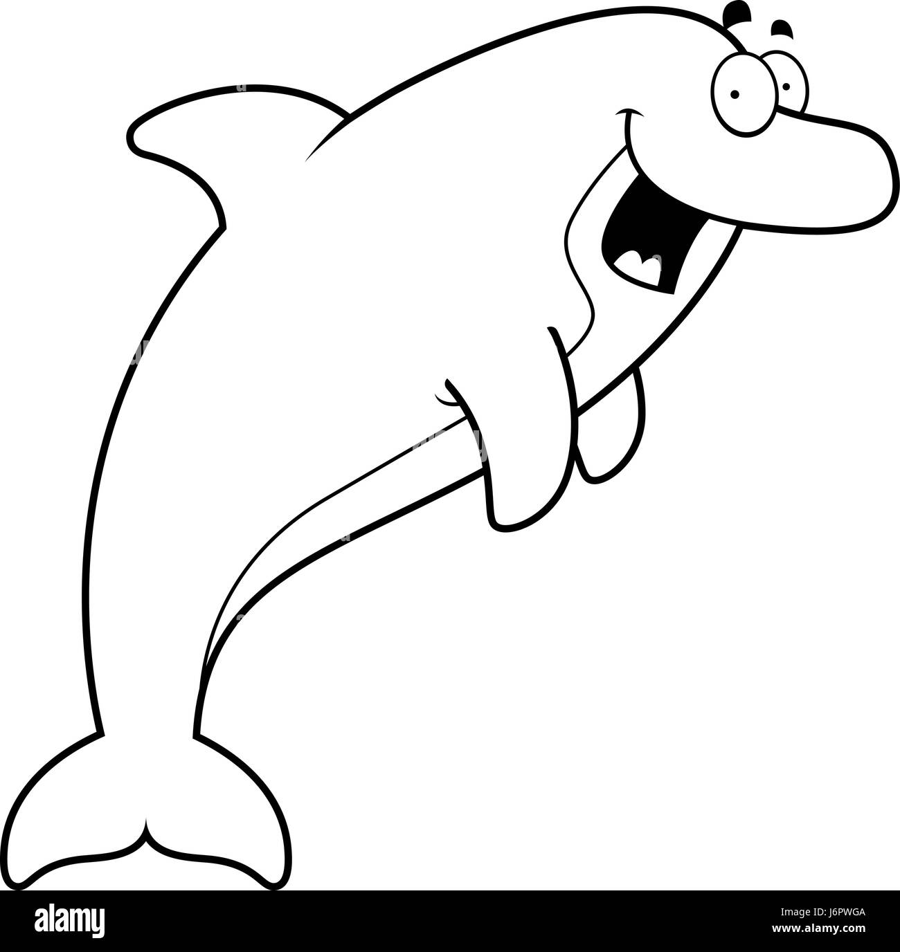 Cartoon Delfin Schwarzweiss Stockfotos Und Bilder Alamy