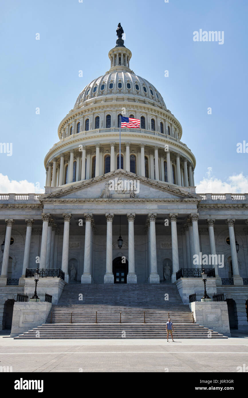 Mittelteil des United States Capitol Gebäude Washington DC USA Stockfoto