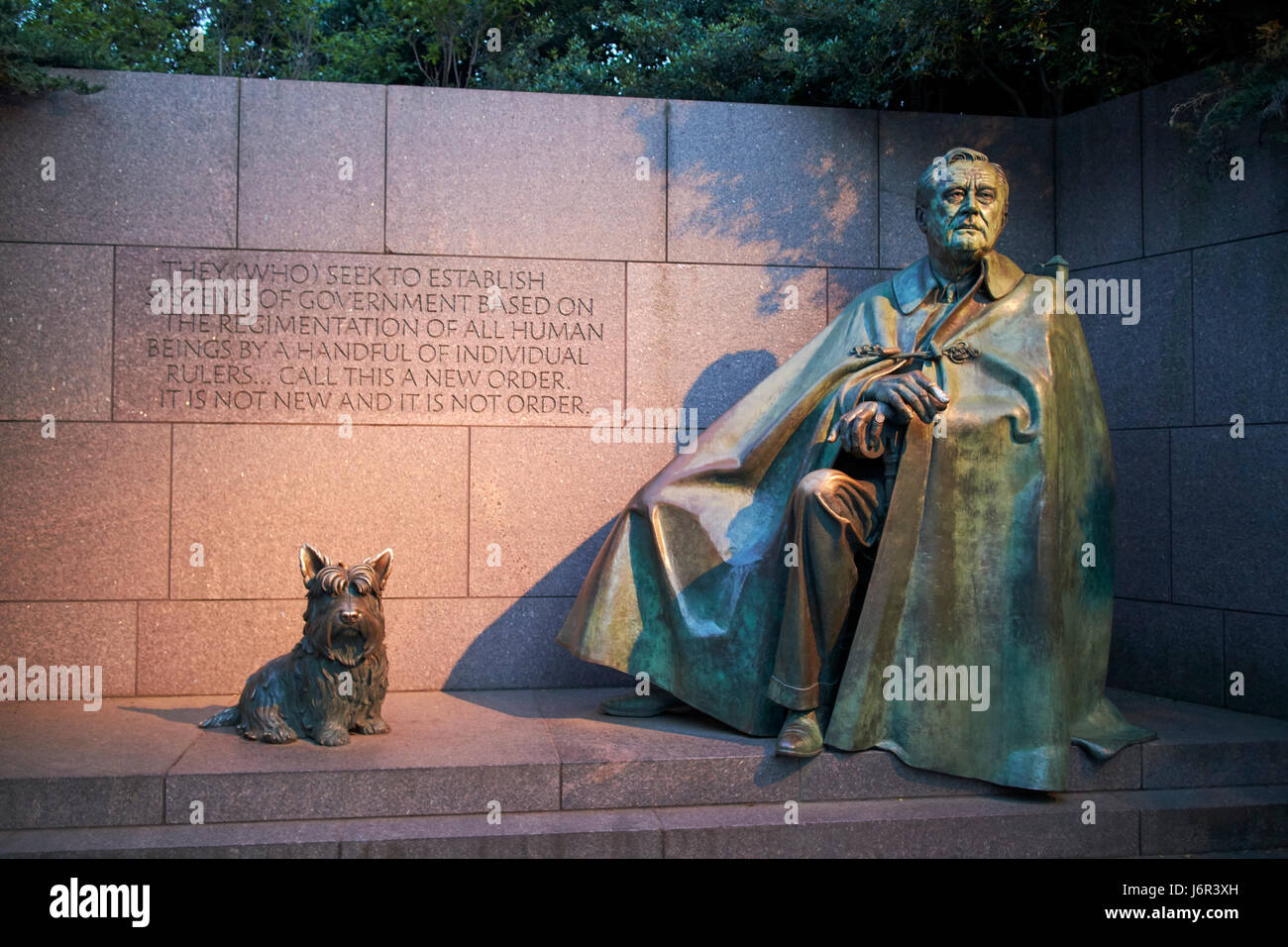 FDR Franklin Delano Roosevelt Memorial Washington DC USA Stockfoto