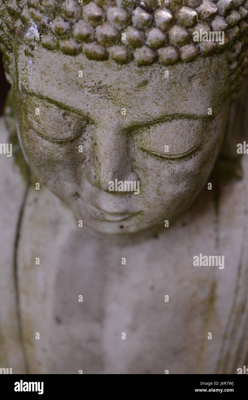 Gesicht einer Budda Statue Stockfoto