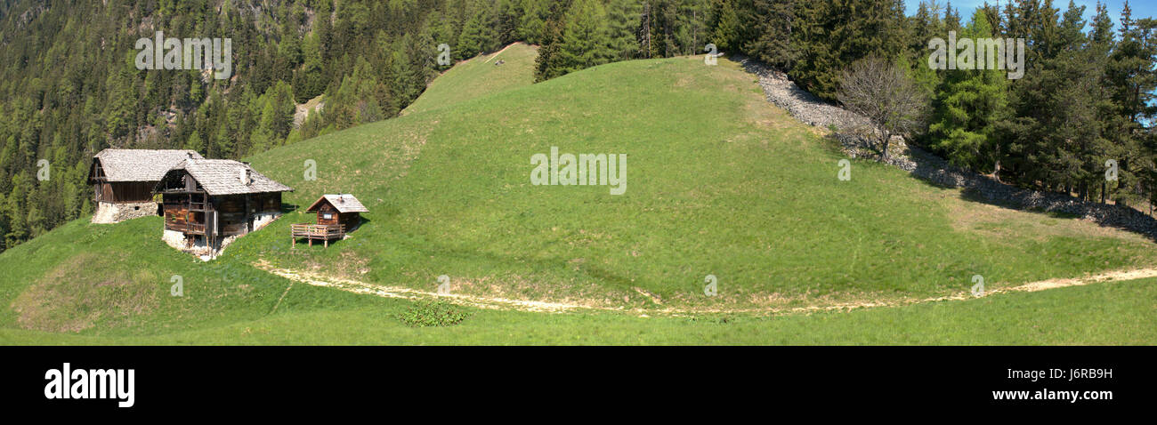 Wandern Wandern Wanderung Alp Süd Tirol Anblick Ansicht Outlook Perspektive vista Stockfoto