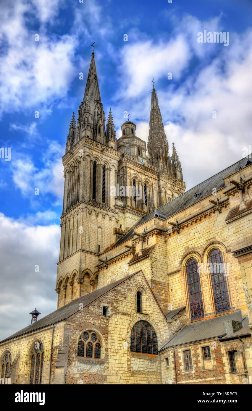 Saint Maurice Kathedrale von Angers in Frankreich Stockfoto