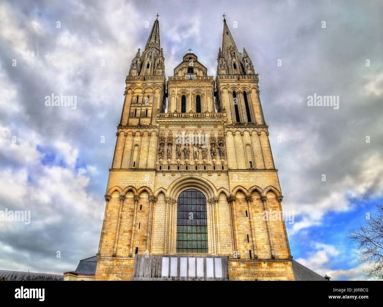 Saint Maurice Kathedrale von Angers in Frankreich Stockfoto