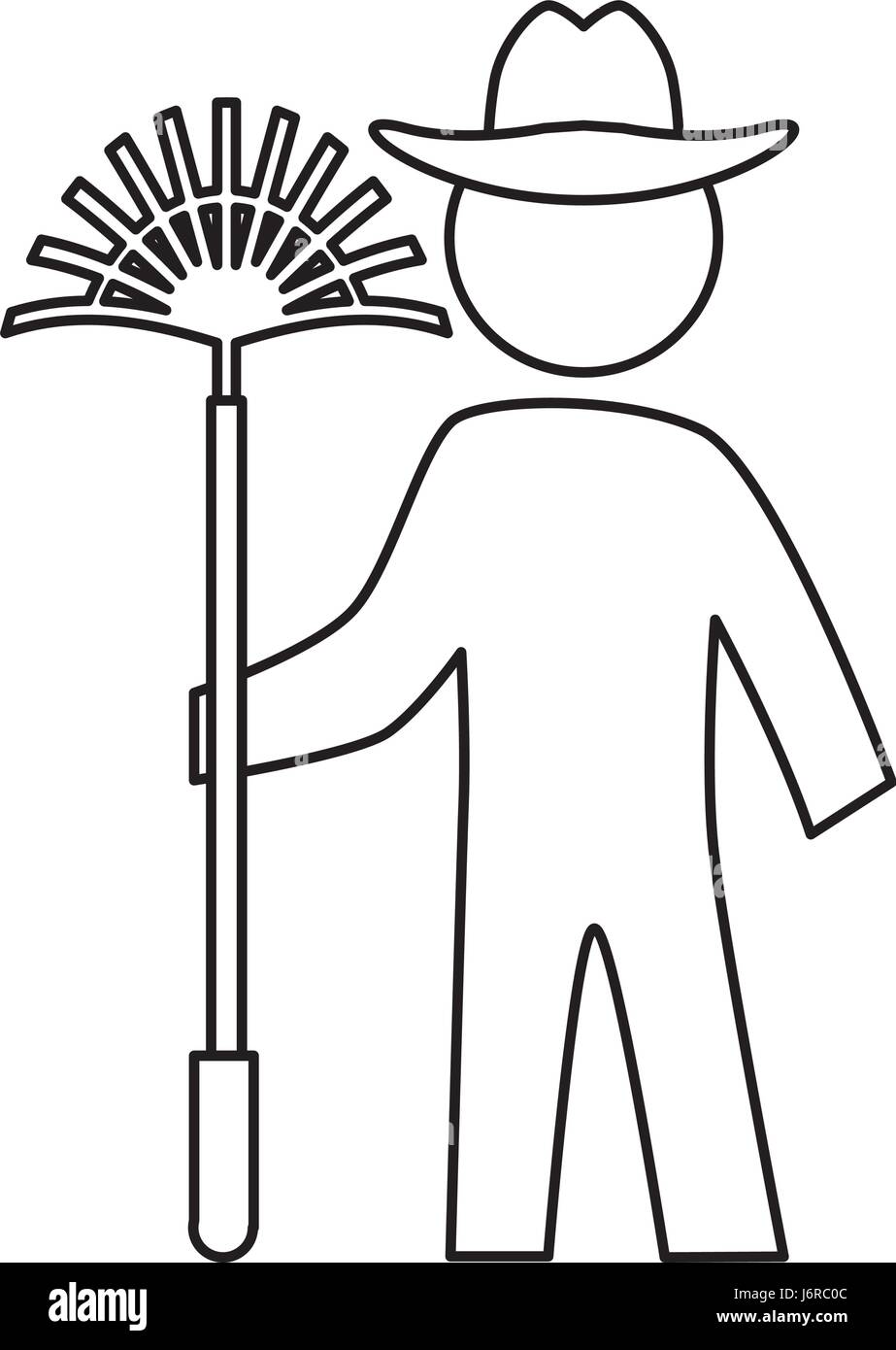 Arbeiter Gärtner silhouette Alamy