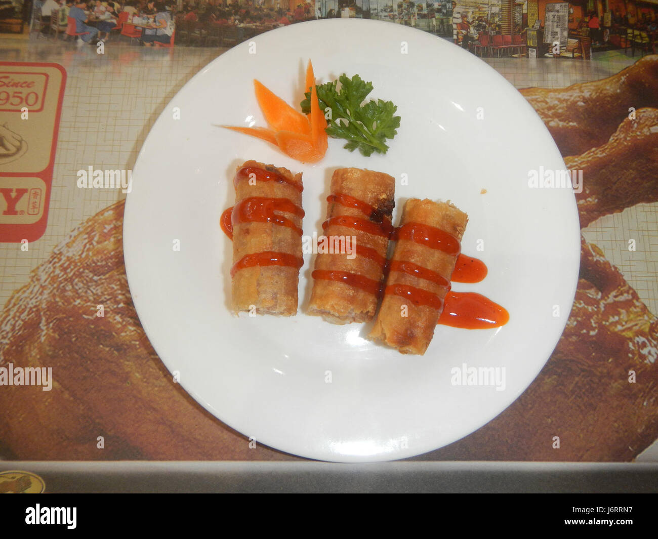 05978 Huhn Kuchen Obst 08 Stockfoto