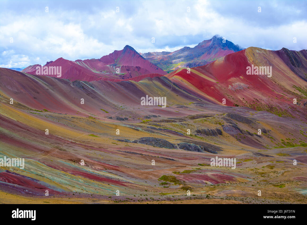 Vinicunca, Montana de Siete Colores oder Rainbow Mountain, Pitumarca Peru Stockfoto
