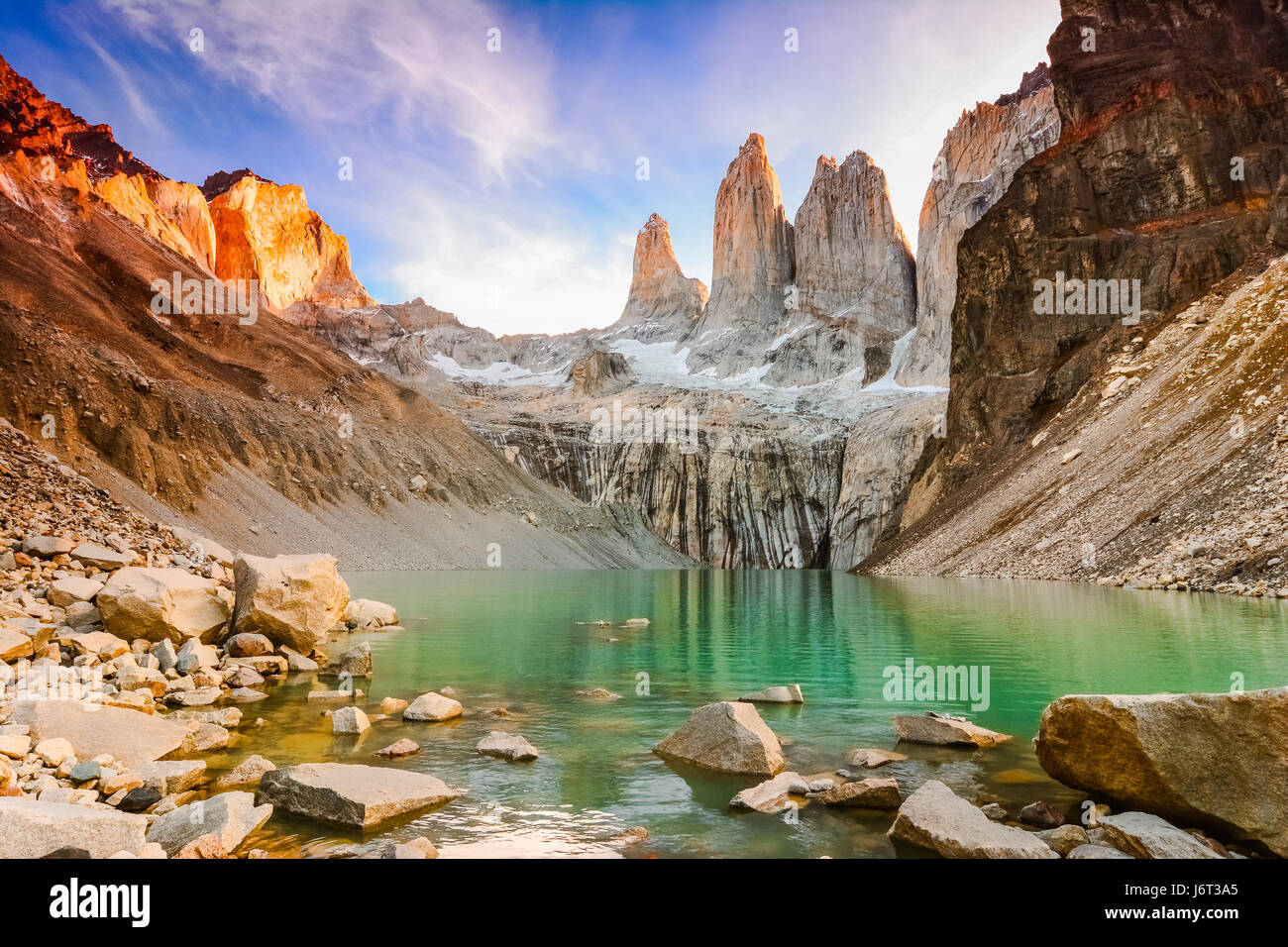 Torres del Paine Nationalpark, Patagonien, Chile Stockfoto