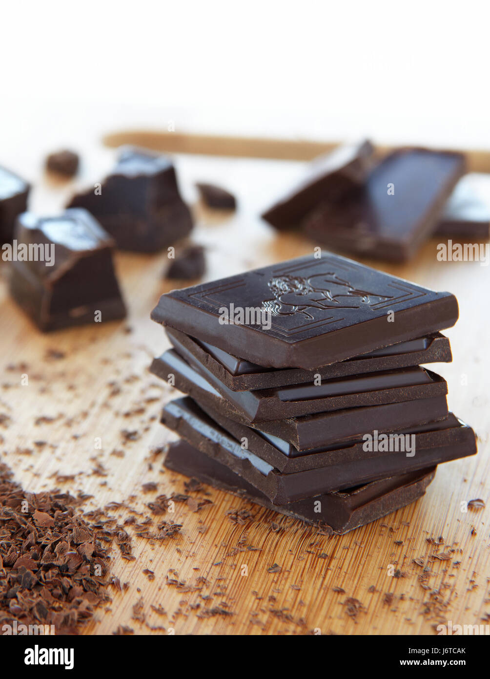 Schokolade Quadrate Stockfoto