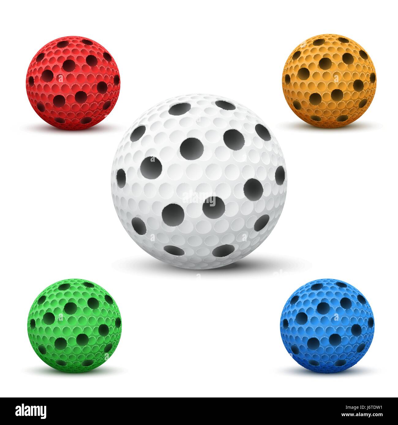 Vektor-Floorball-Kugeln Stock Vektor