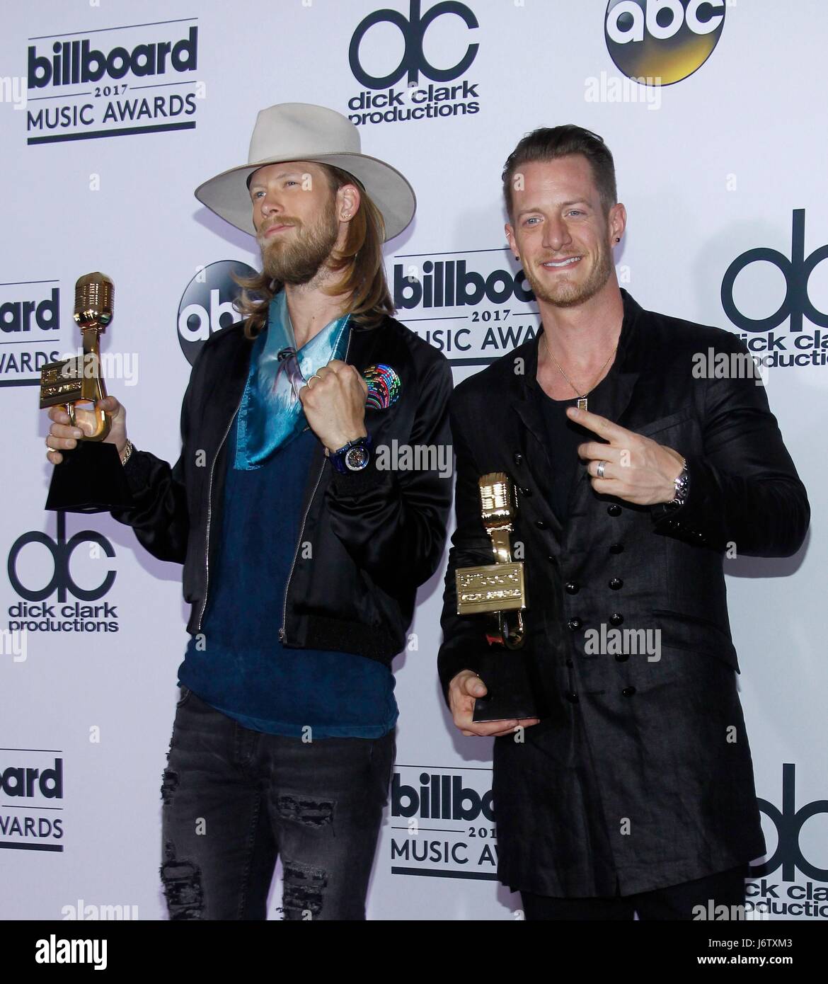 Las Vegas, NV, USA. 21. Mai 2017. Florida-Georgia-Line im Presseraum für Billboard Music Awards 2017 - Press Room, T-Mobile Arena, Las Vegas, NV 21. Mai 2017. Bildnachweis: JA/Everett Collection/Alamy Live-Nachrichten Stockfoto