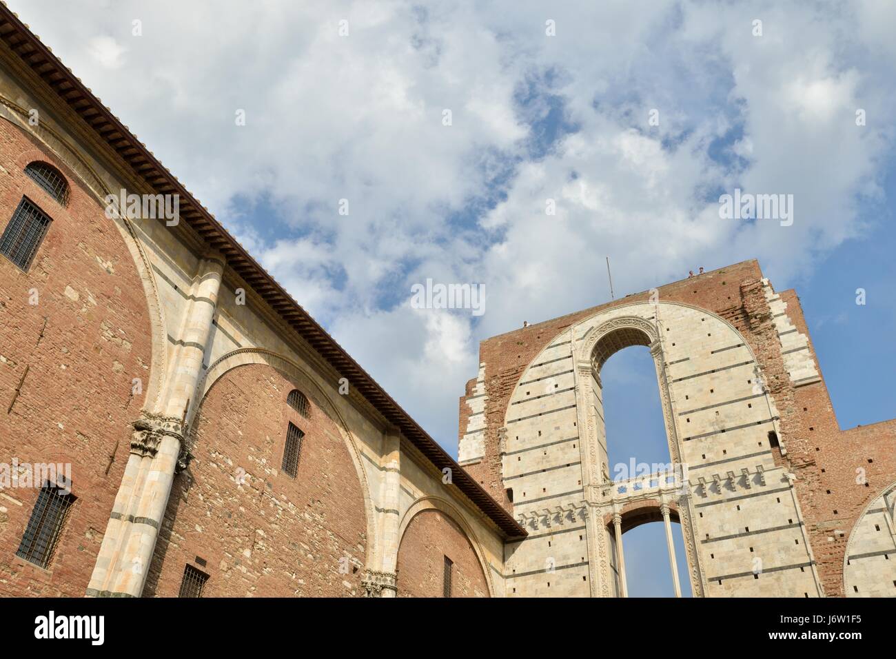 Rechte Seitenwand von Siena Dome Stockfoto