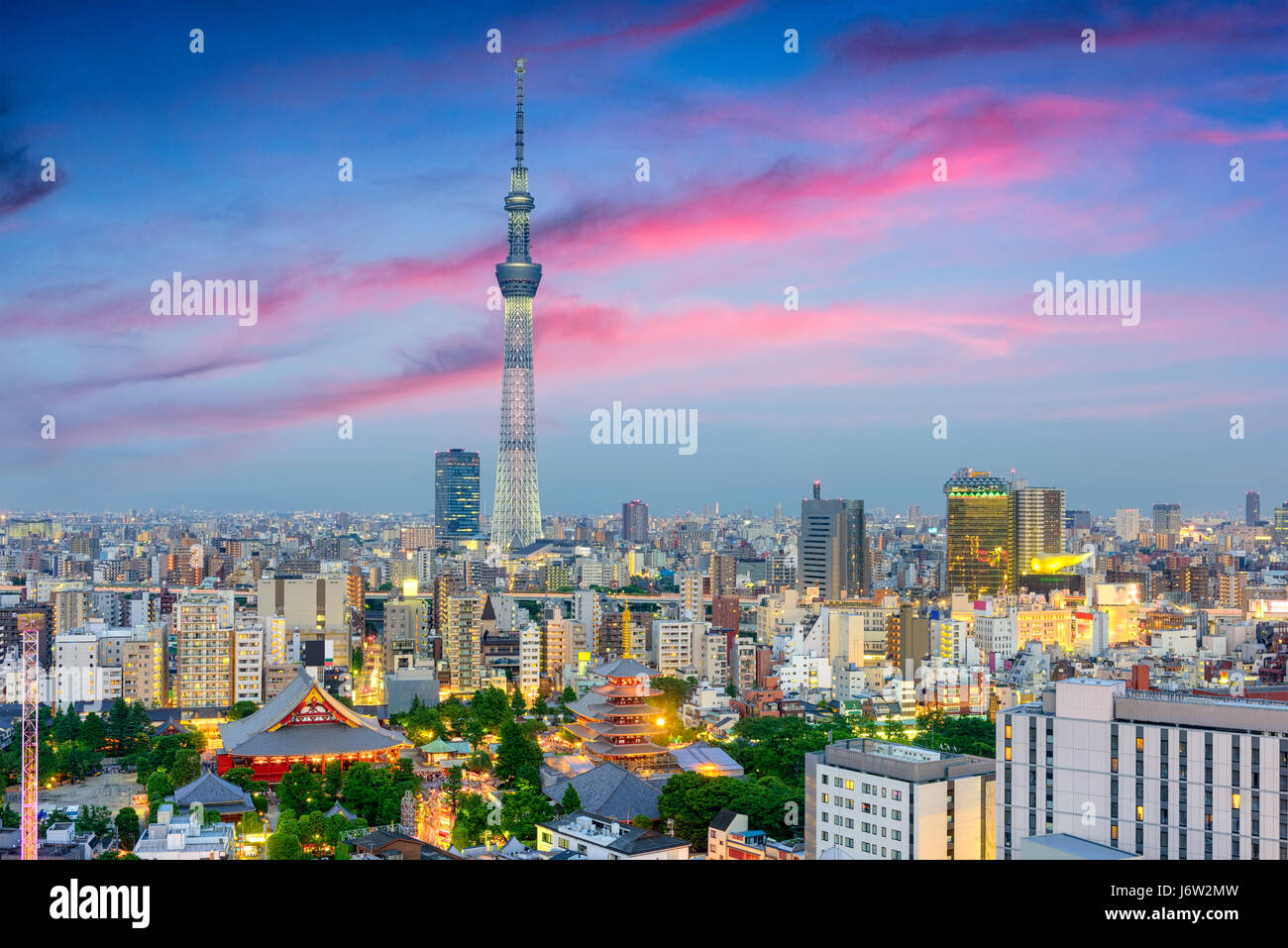 Skyline von Tokyo, Japan. Stockfoto