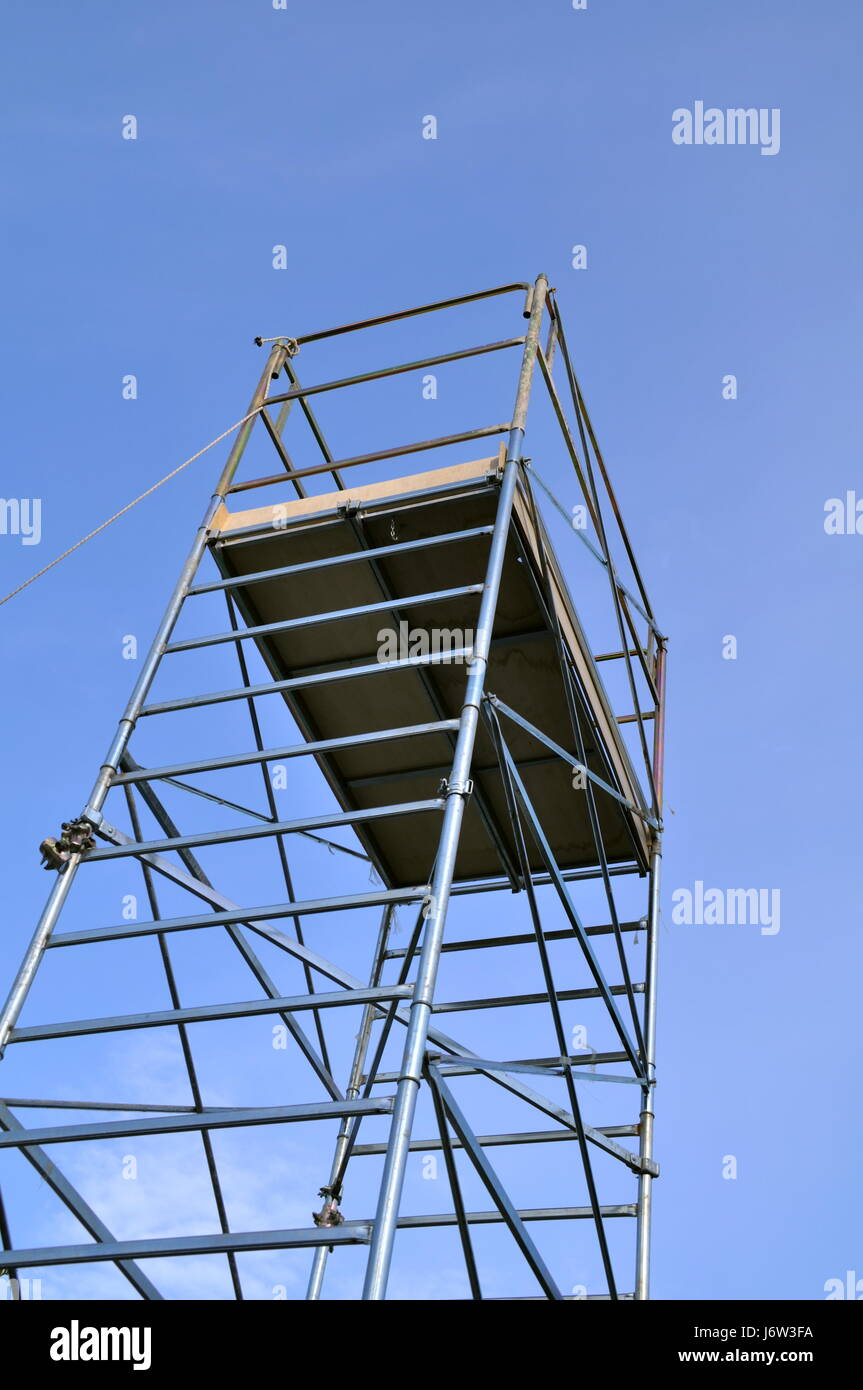 Handwerker Handwerker Bastler Gerüst Gerüste Geschäftsbeziehungen umgehen Stockfoto