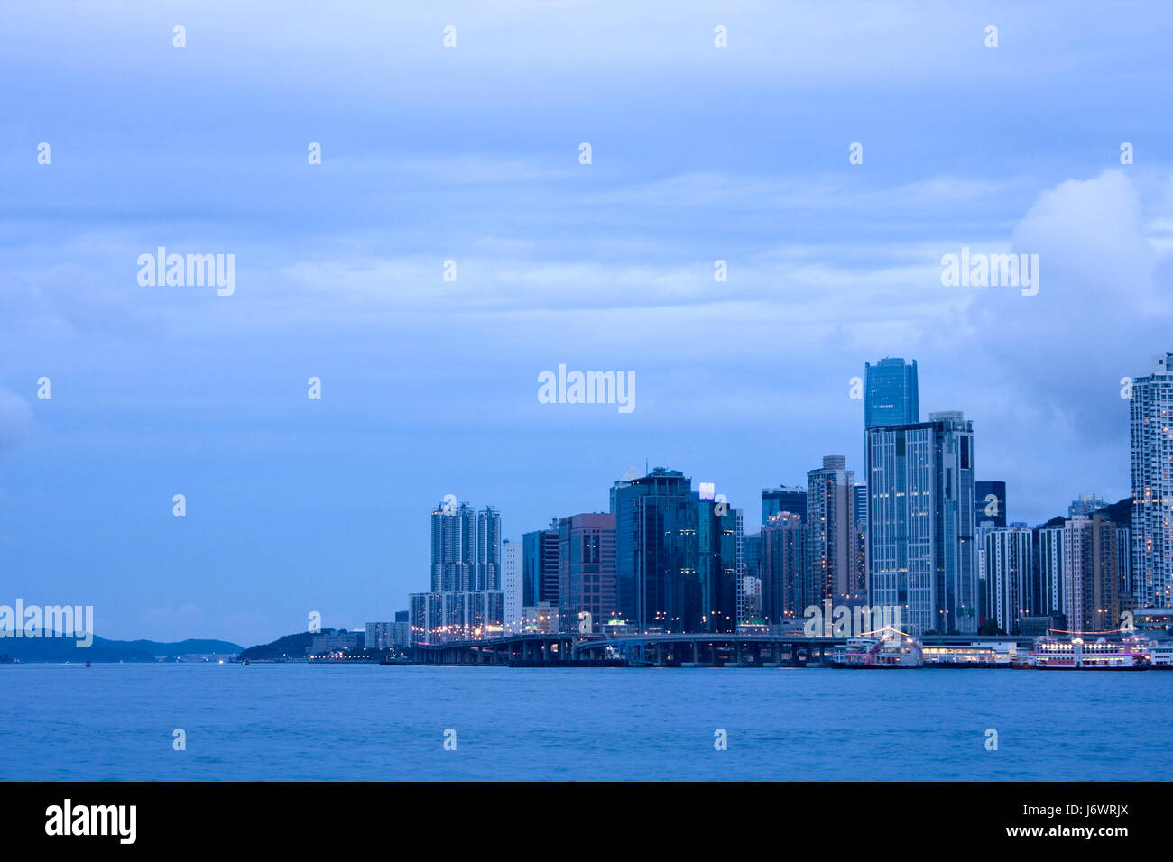 Stadt Stadt Morgen Land Gebäude morgen blaue Turm Büro Stadt moderne Stockfoto