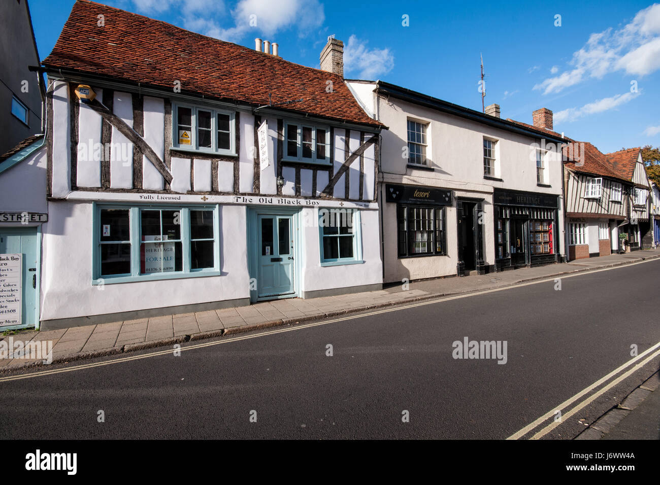Weiß lackiertes alten Haus, Nominierungsparteitag, Essex, East Anglia UK Stockfoto