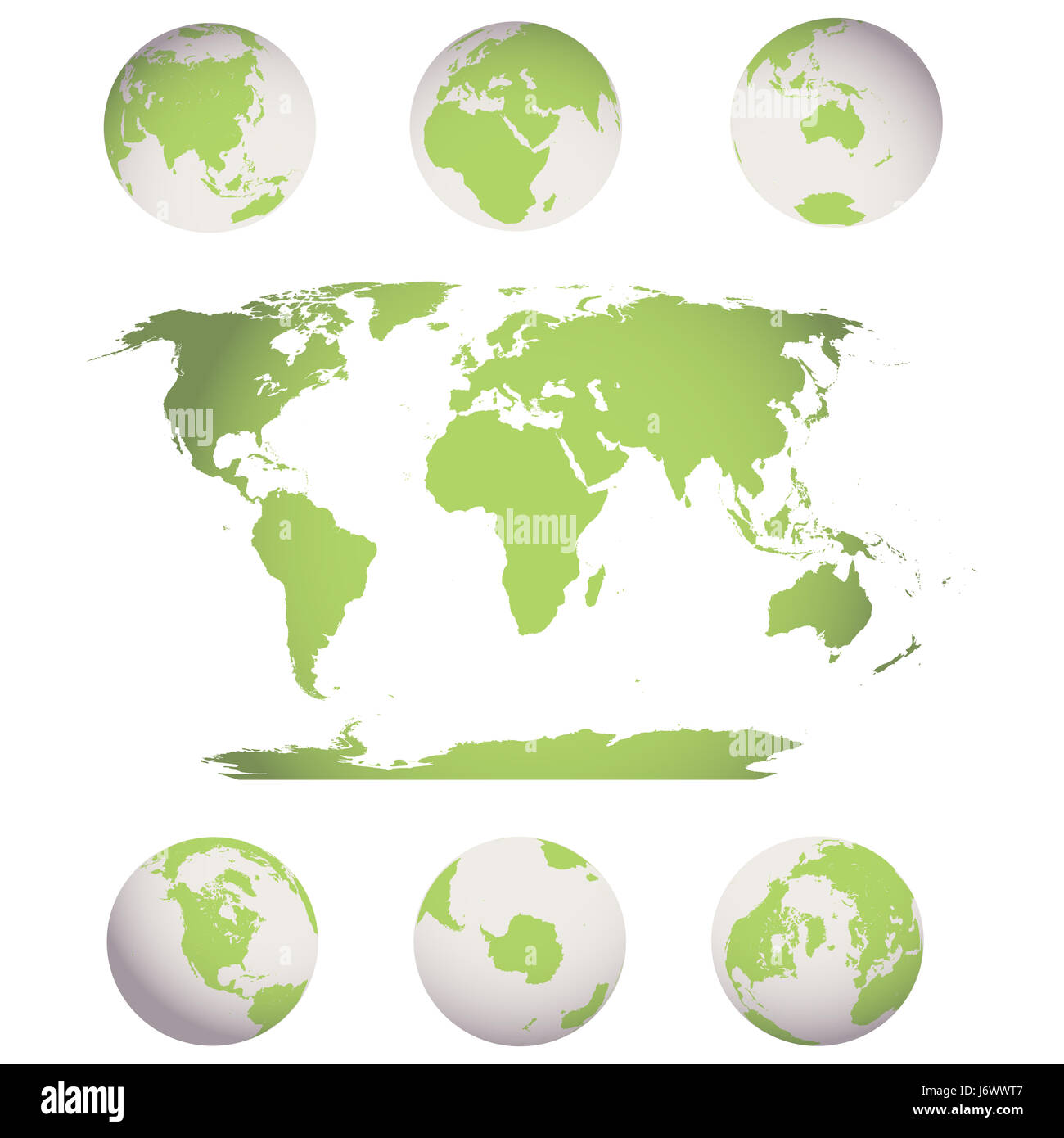 Kunst Asien Amerika werben werben Atlas Atlantik Karte der Weltkarte anzeigen Stockfoto