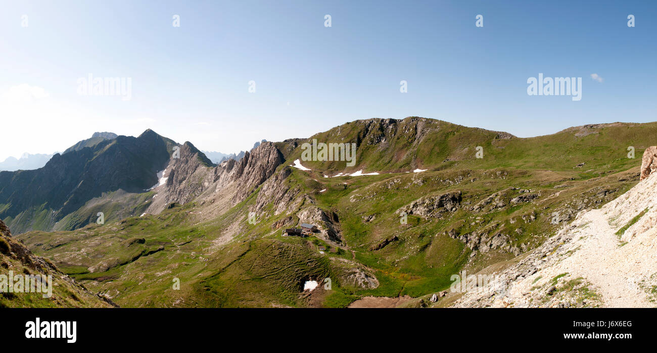 Wandern Wandern Wanderung Österreicher Anblick Ansicht Outlook Perspektive Vista panorama Stockfoto