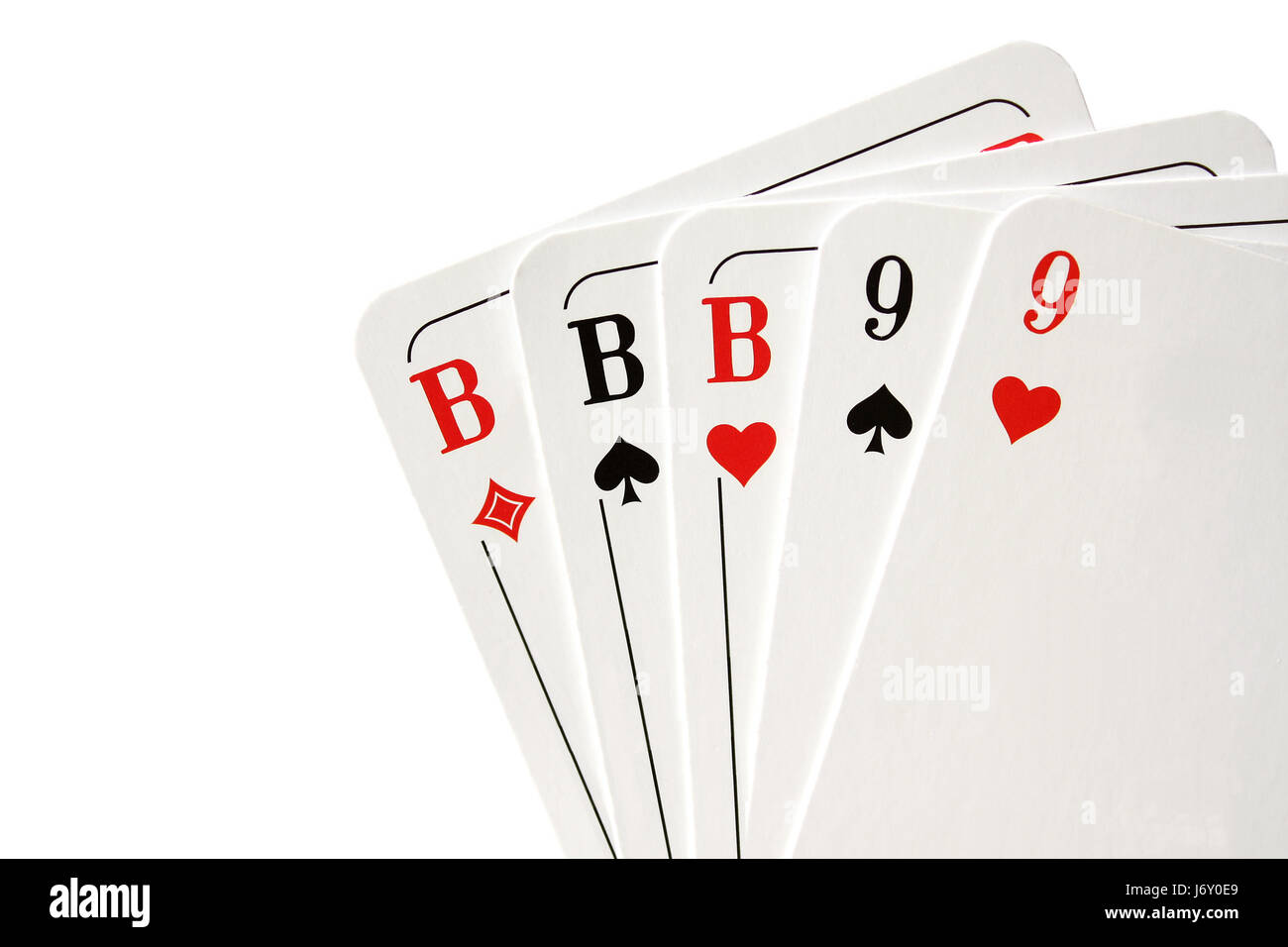 Full House im poker Stockfoto