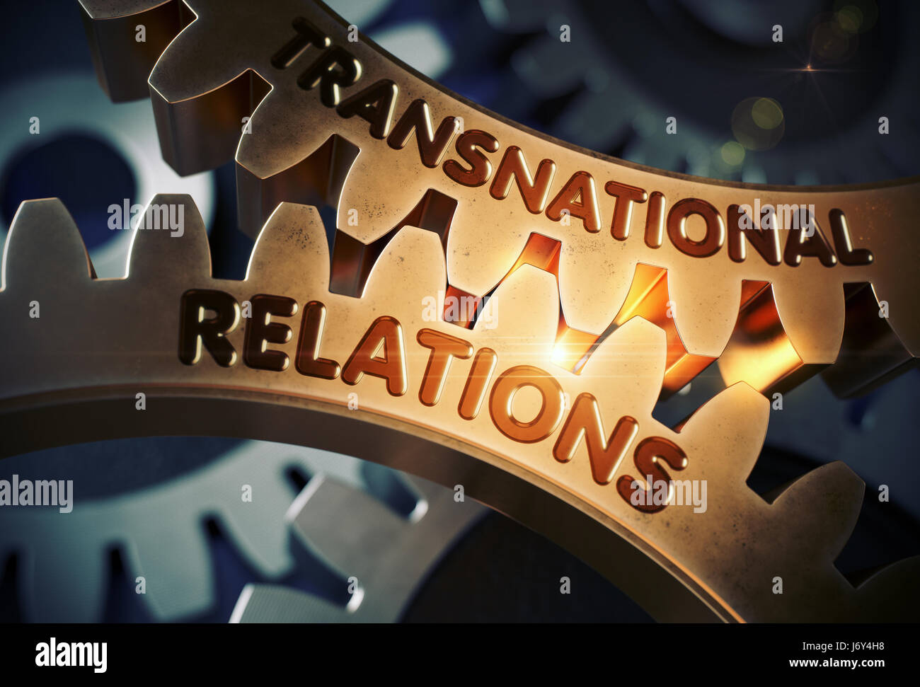 Transnationale Beziehungen. 3D. Stockfoto