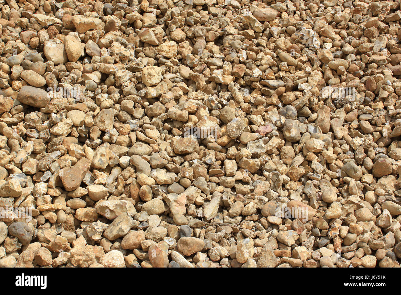 Arbeiten Fabrik Feuerstein Kiese Sand Sand Steinen Industrie Fels Kies Kies Stockfoto