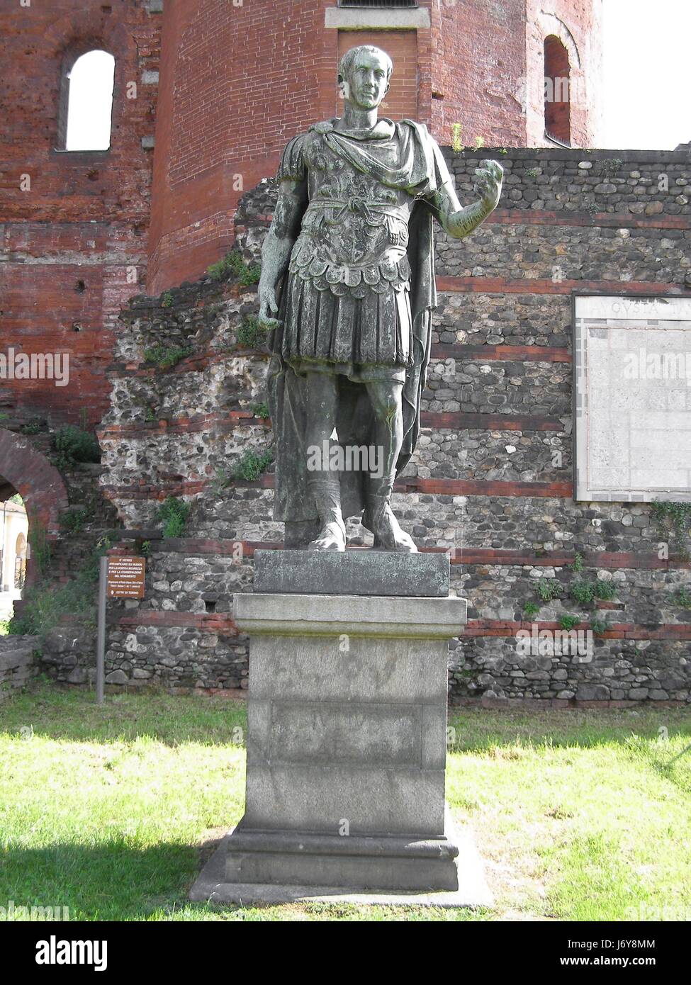 Statue Skulptur Wand römische Bronze Wände game-Turnier spielen spielt Stockfoto