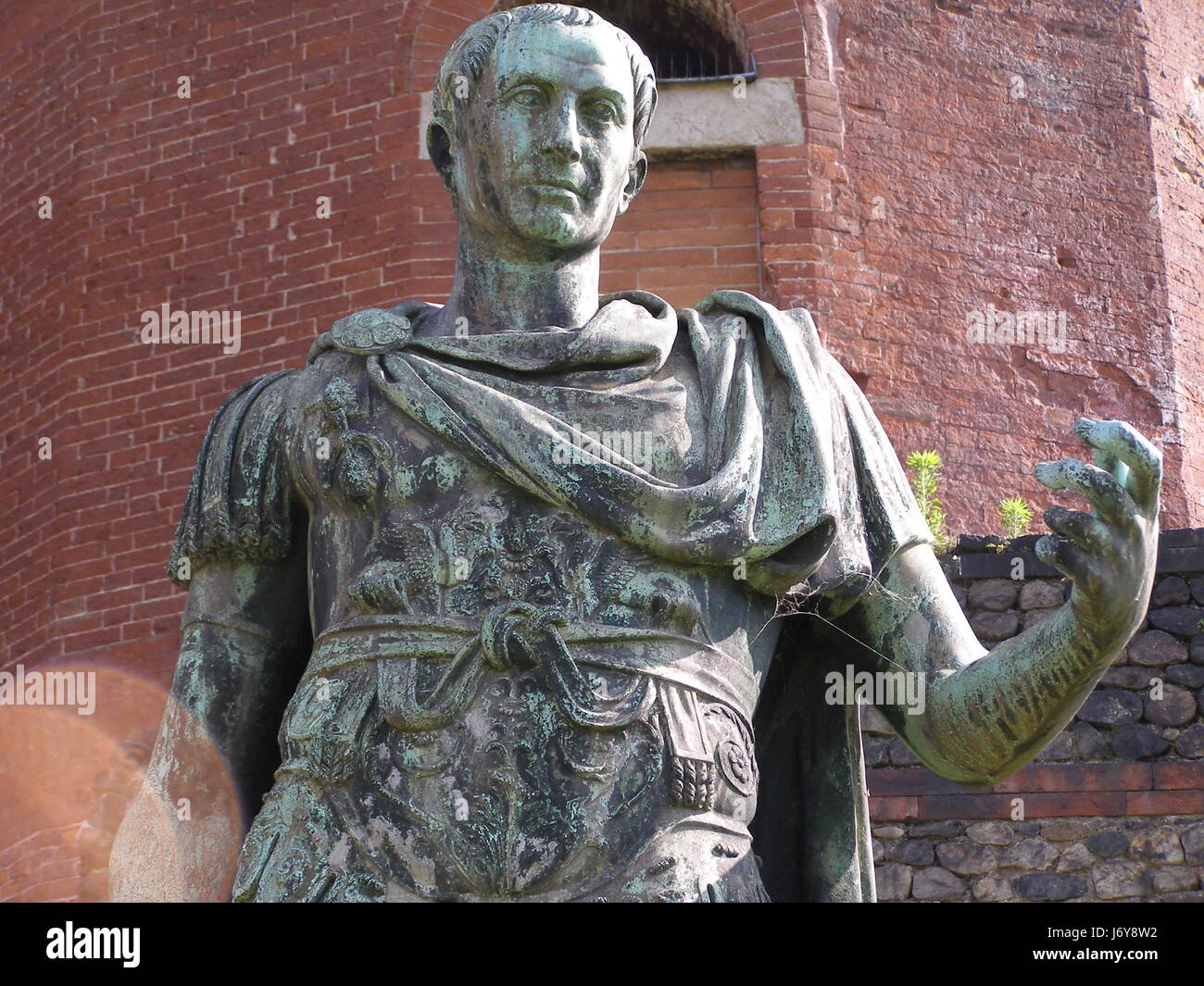 Statue Skulptur Wand römische Bronze Wände game-Turnier spielen spielt Stockfoto
