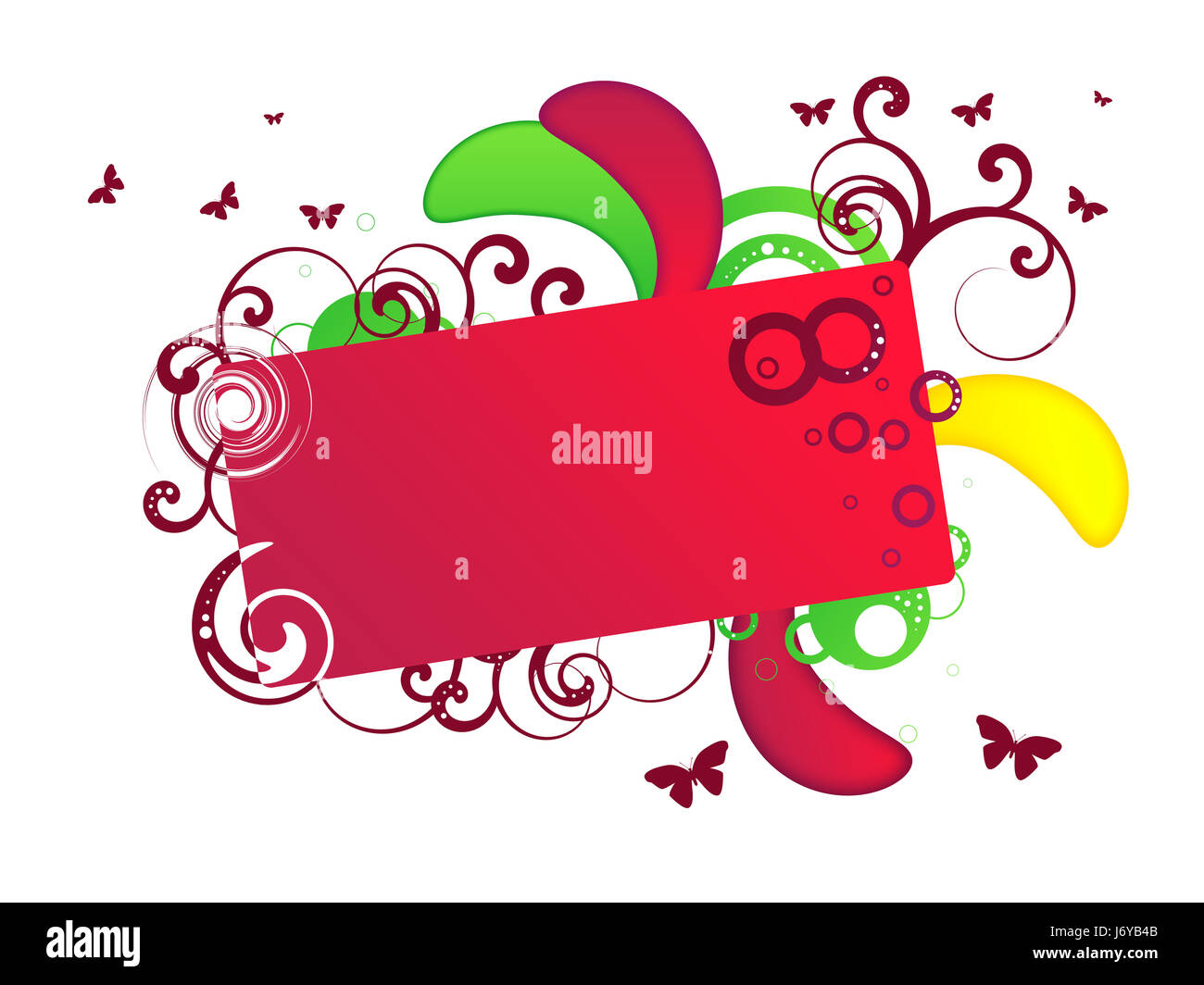 Schmetterling Einladung Ranken frische Frame Rahmen Zeichen Signal Glanz erstrahlt Stockfoto