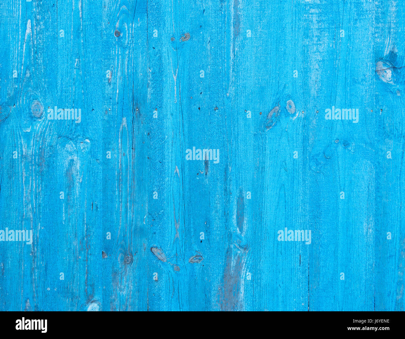 Hölzerne Hintergrund gezeichnet in Himmelblau Lichtfarbe. Stockfoto
