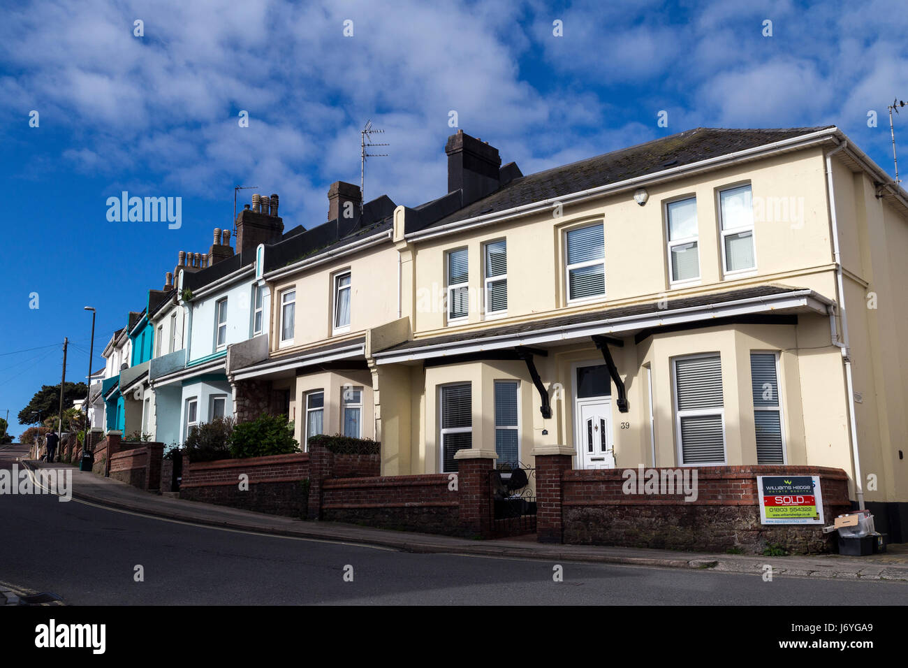 , Reihenhaus, Reihenhäuser, fest verpackt Gehäuse, uk housingHouse, Wohneigentum, UK, Wohnungsbau, Wohnhaus, Reihenhaus, Re Stockfoto