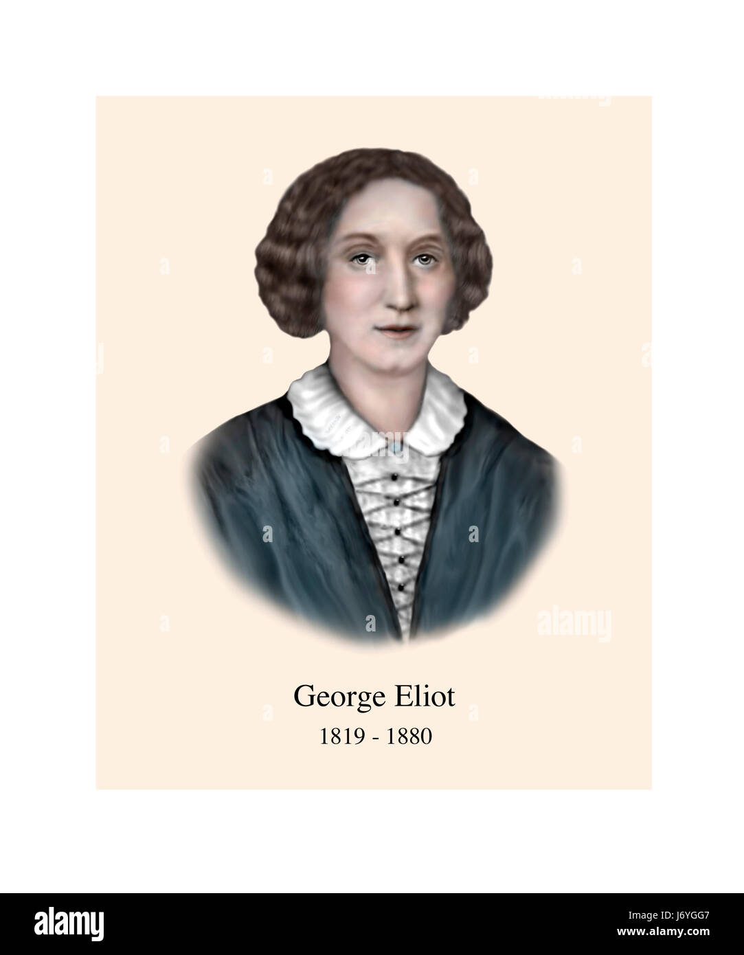 George Eliot, 1819-1880, englischer Schriftsteller, Dichter Stockfoto