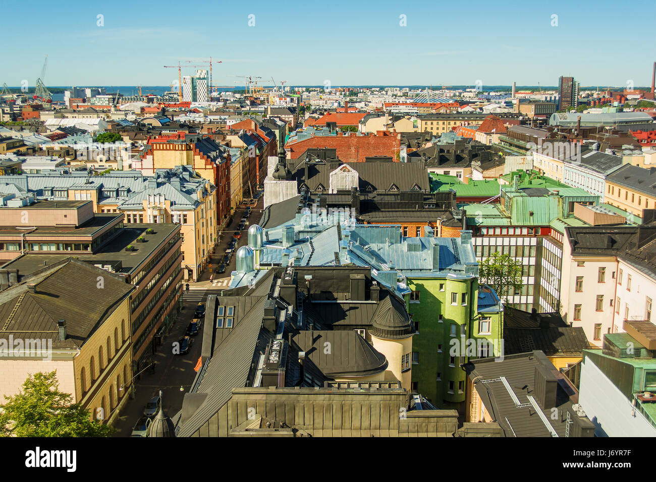 Skyline der Stadt, Helsinki, Finnland Stockfoto
