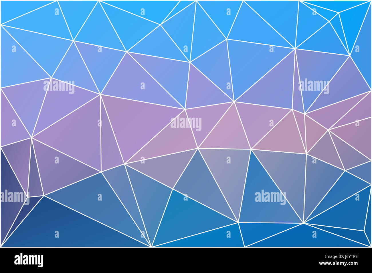 Blaue Farbtöne rosa abstrakte low-Poly geometrischen Hintergrund mit weißen Dreiecksnetz. Stockfoto