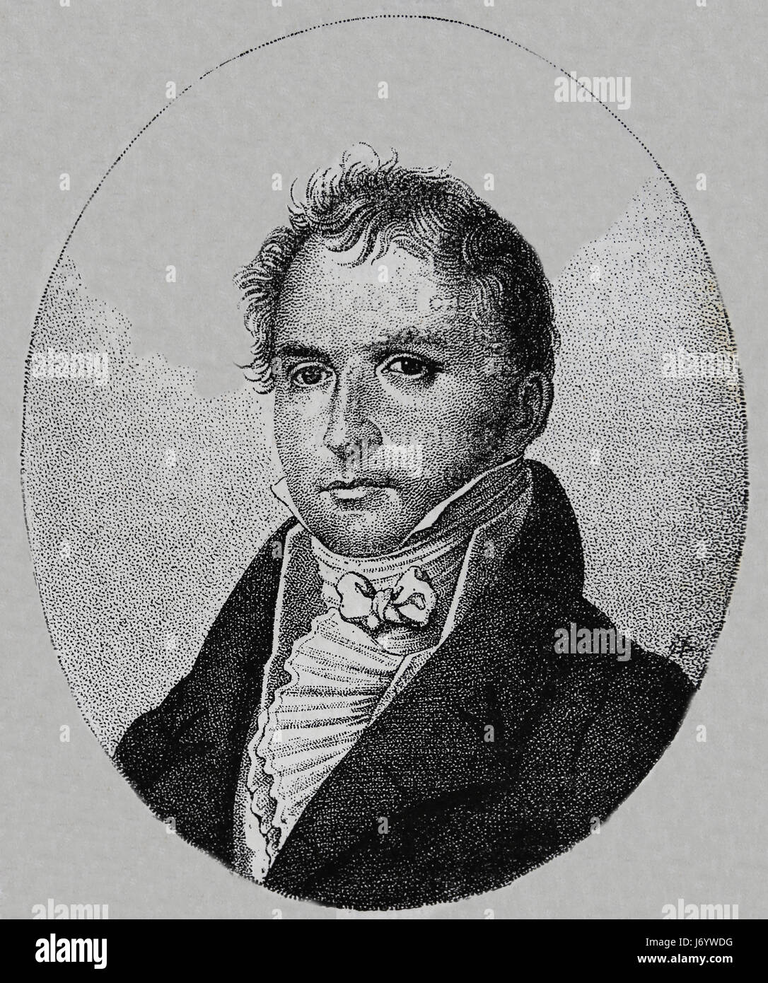 Casimir Pierre Perier (1777-1832). Französischer Bankier, Minenbesitzer und politischer Führer. Gravur, unseres Jahrhunderts, 1883. Spanische Ausgabe. Stockfoto