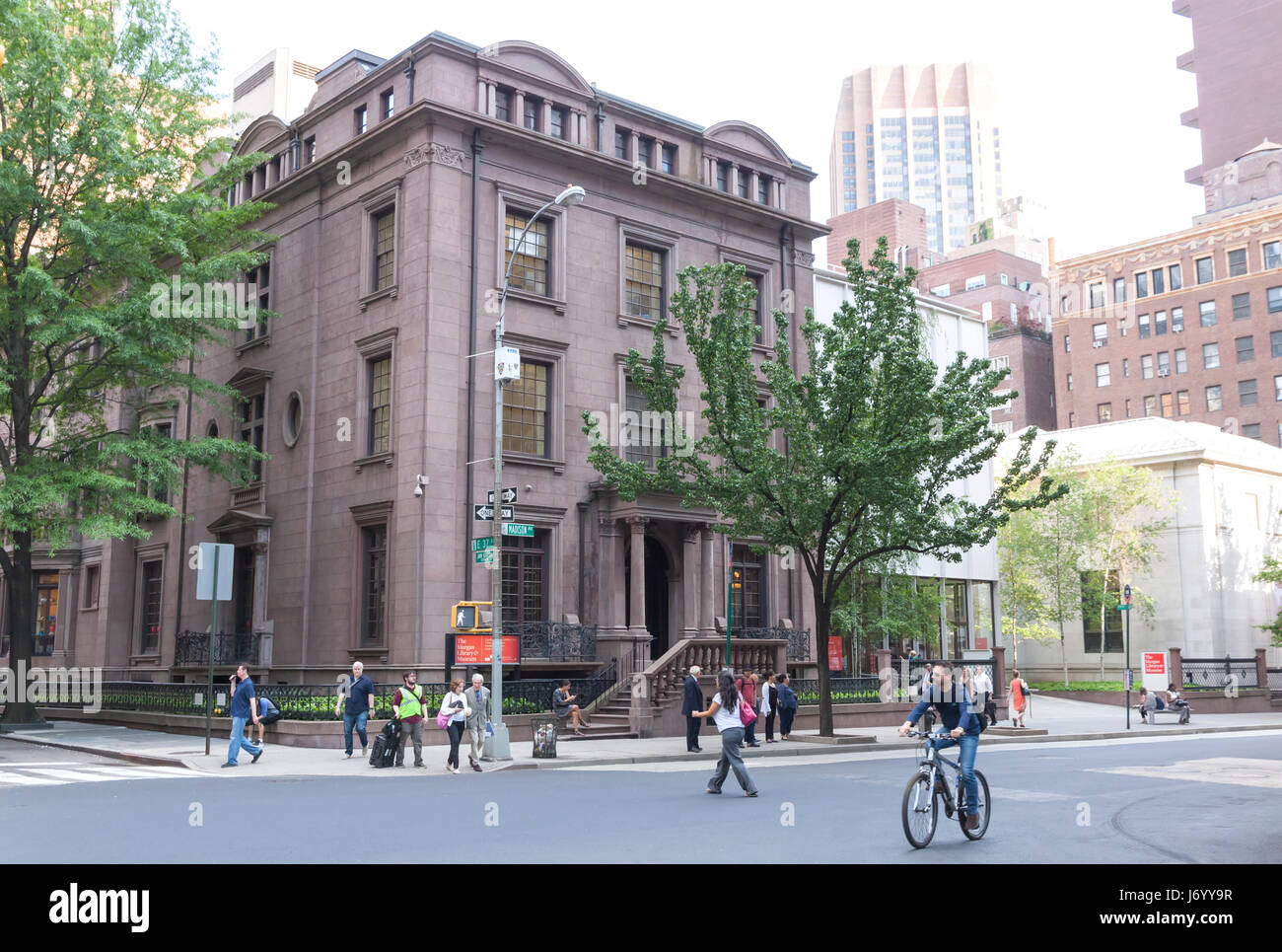 Das historische John Pierpont Morgan Mansion Brownstone auf 37th Street und Madison Avenue in Manhattan, New York City. Stockfoto