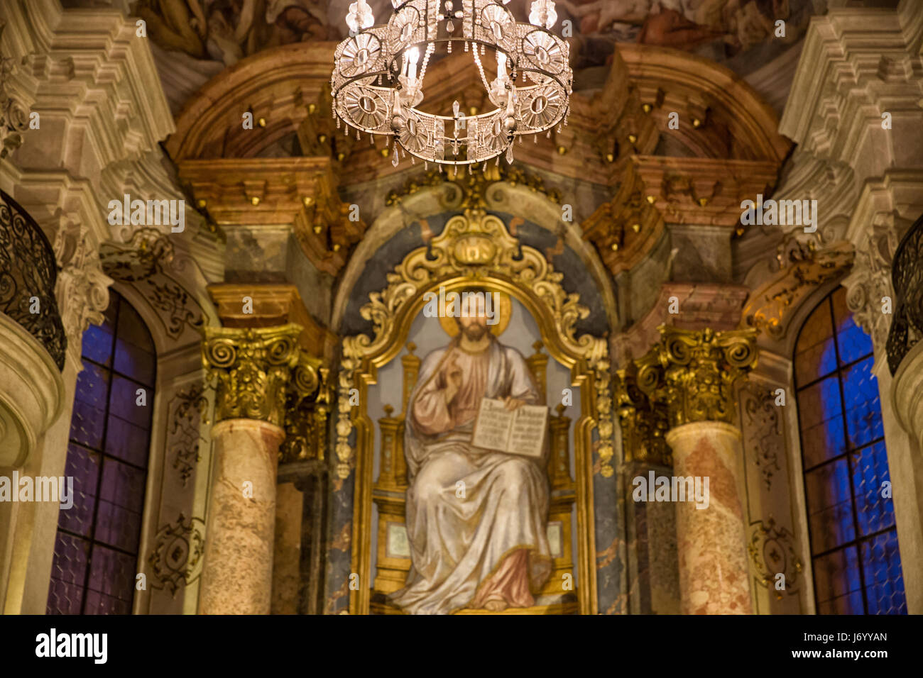 Barocker Kirchenräume, Prag Stockfoto