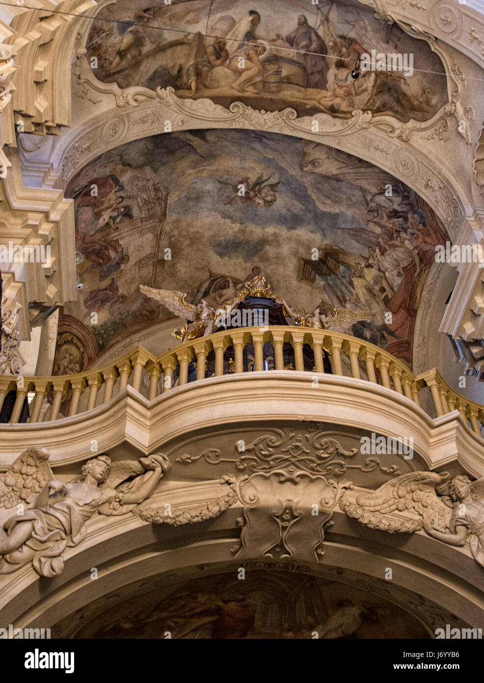 Barocker Kirchenräume, Prag Stockfoto