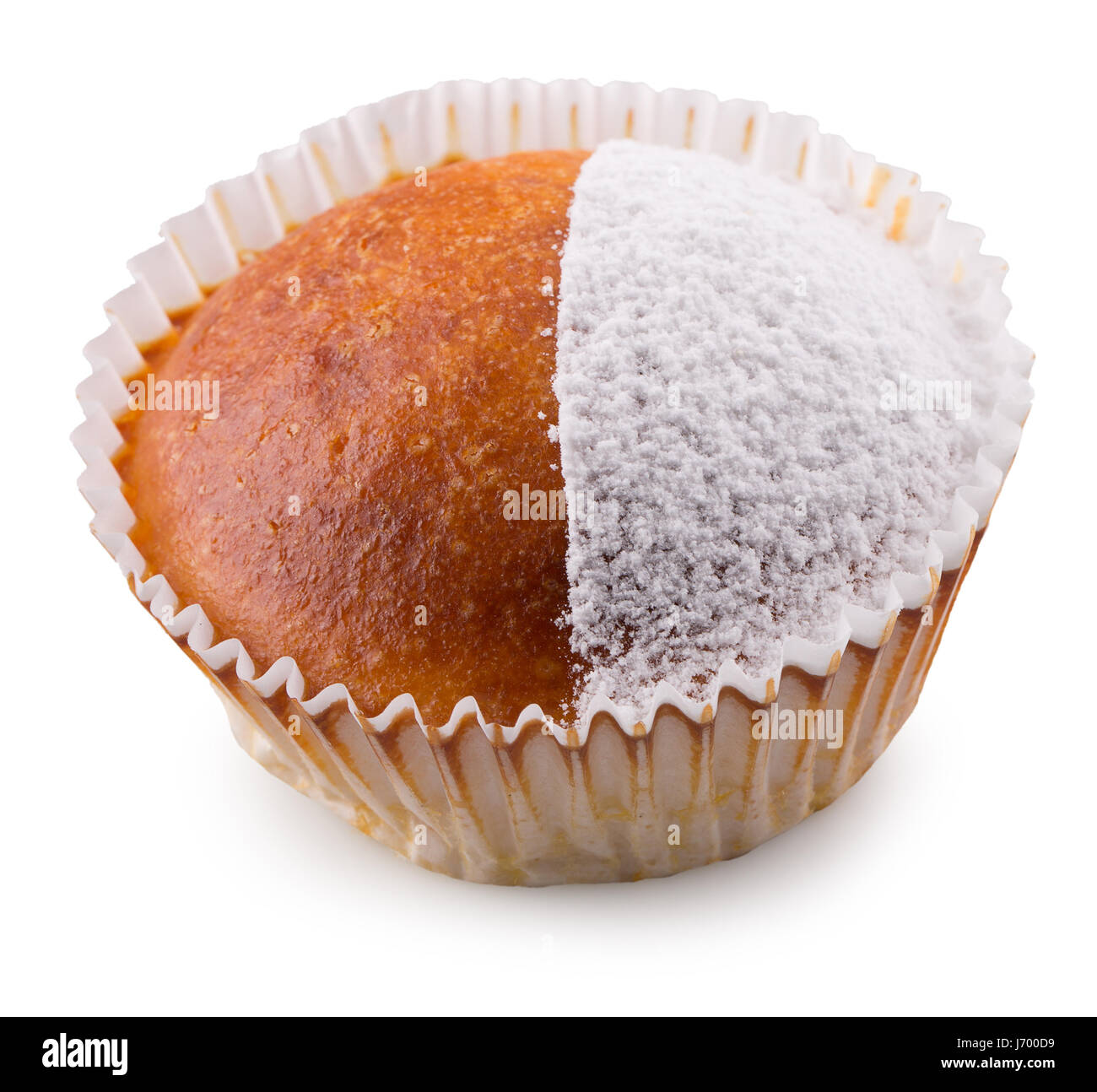 Cupcake isoliert auf einem weißen Hintergrund. Stockfoto