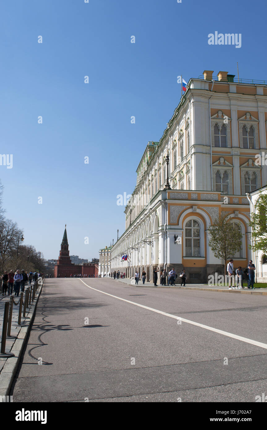 Moskauer Kreml: großer Kreml Palast, erbaut von 1837 bis 1849, den ehemaligen Zaren Moskauer Residenz, Sitz der russischen Regierung-Institutionen Stockfoto