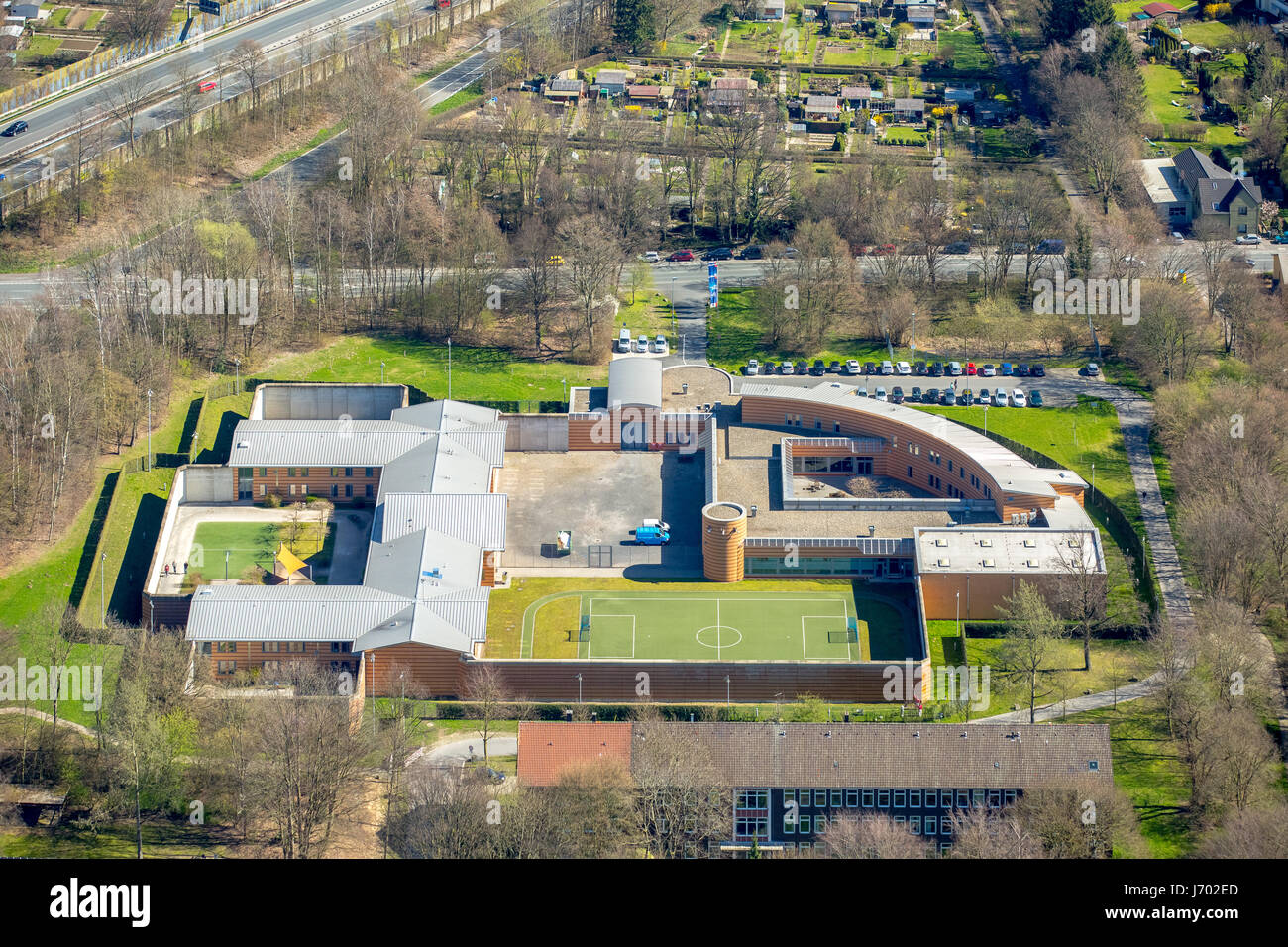 LWL-Klinik Dortmund Psychiatrie - Psychotherapie - psychosomatische Medizin Rettungswagen, Forensik, Dortmund, Ruhrgebiet, Nordrhein Westfalen, G Stockfoto