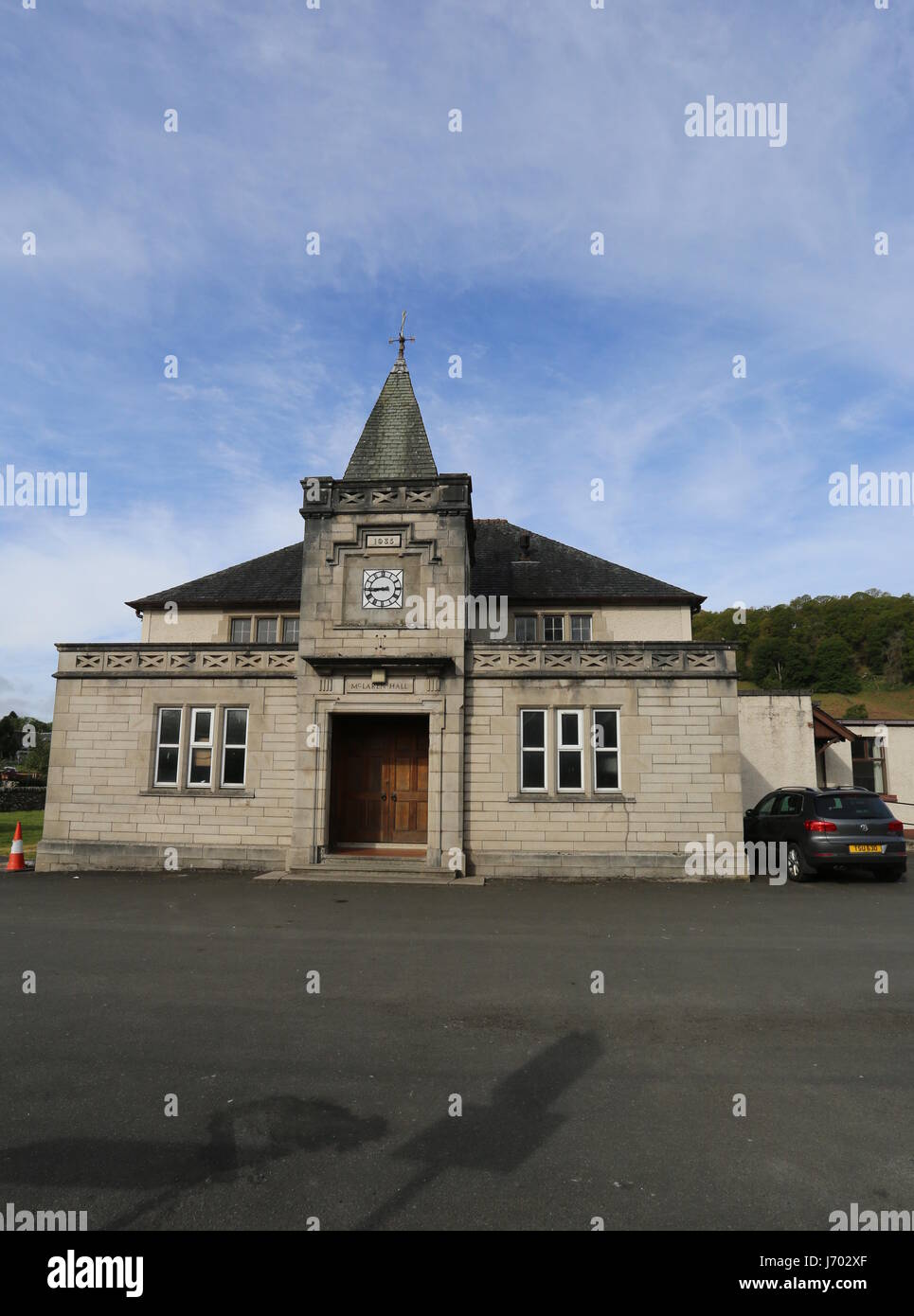 Die Außenseite des killin Village Hall Schottland Mai 2017 Stockfoto