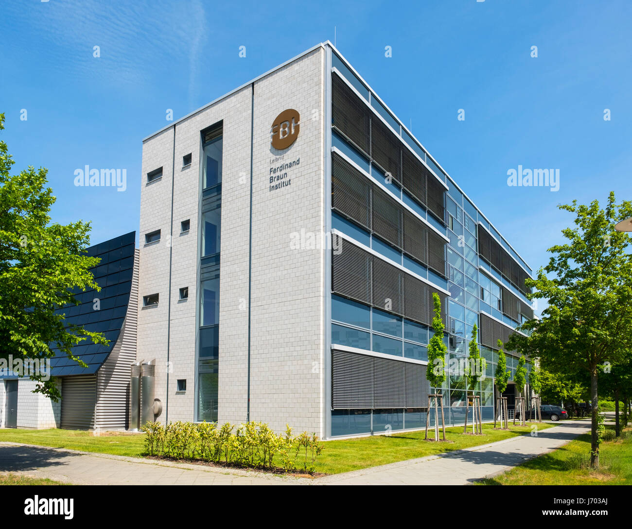 Ferdinand-Braun-Institut in Adlershof Science and Technology Park Park in Berlin, Deutschland Stockfoto
