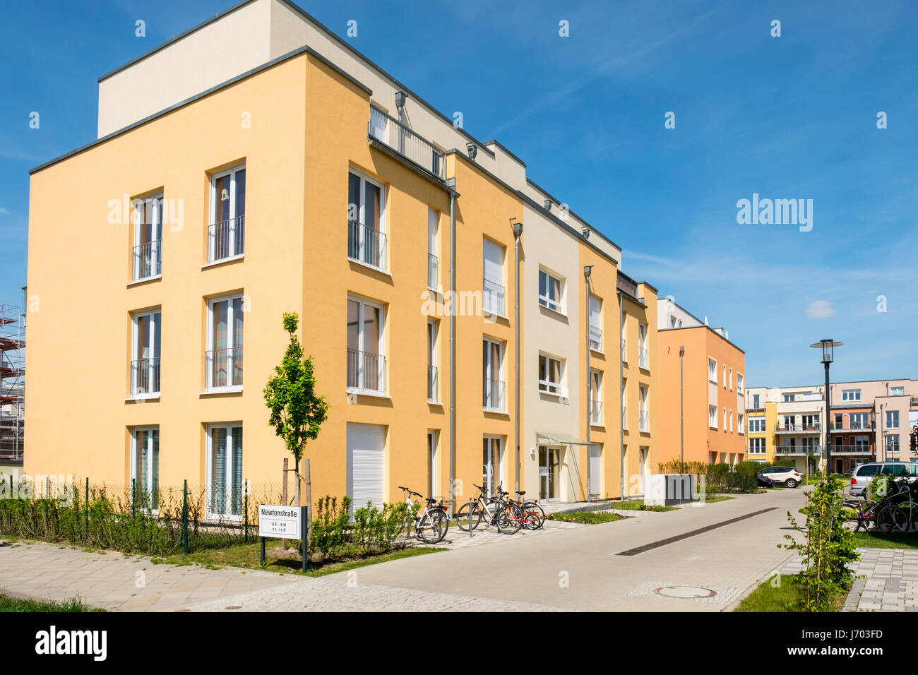 Neue Wohnanlagen in Adlershof Wissenschafts- und Technologiepark in Berlin Deutschland Stockfoto