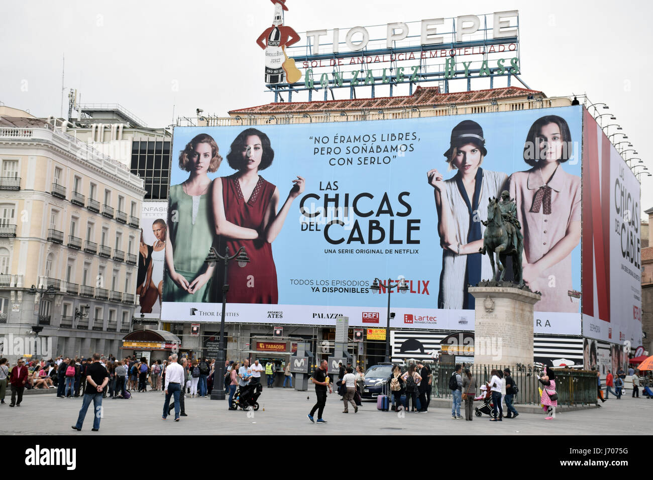 Plaza De La Puerta del Sol, Madrid, Spanien Stockfoto