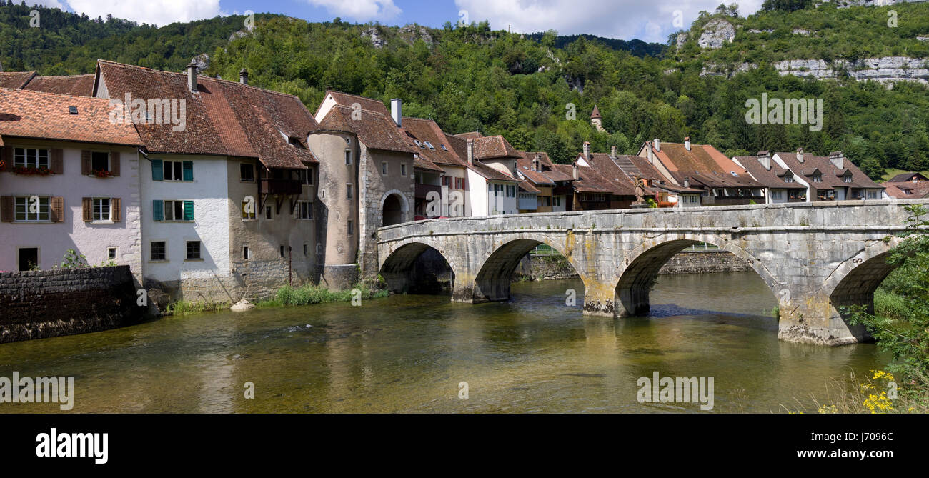 Saint-ursanne Stockfoto