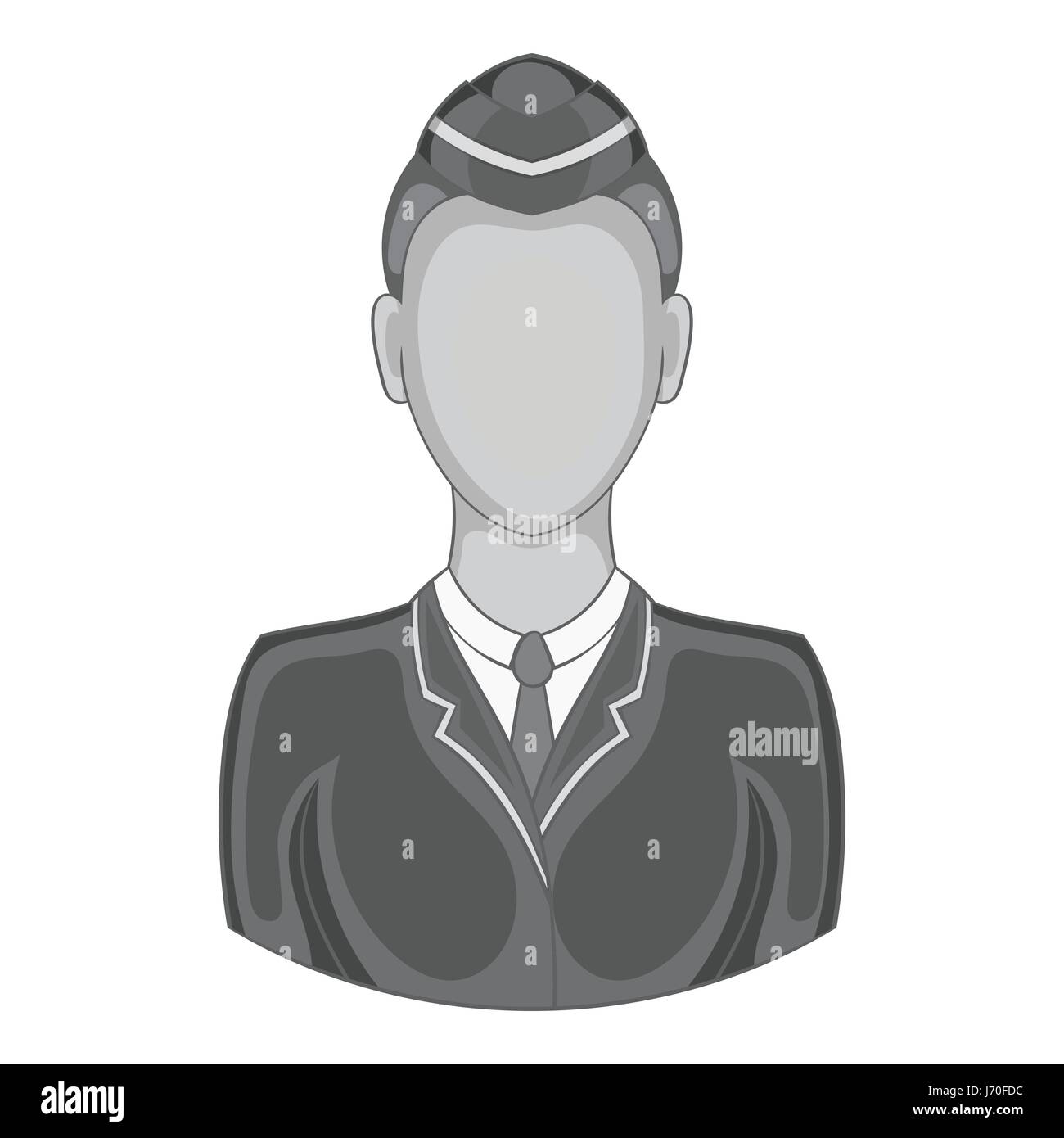 Frau Zug Dirigent Symbol, monochrome Blackstyle Stock Vektor