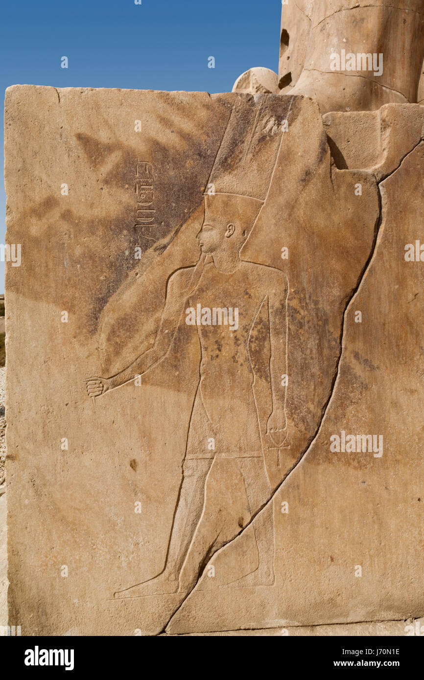 Statuen im Karnak Tempel, Luxor, Ägypten Stockfoto