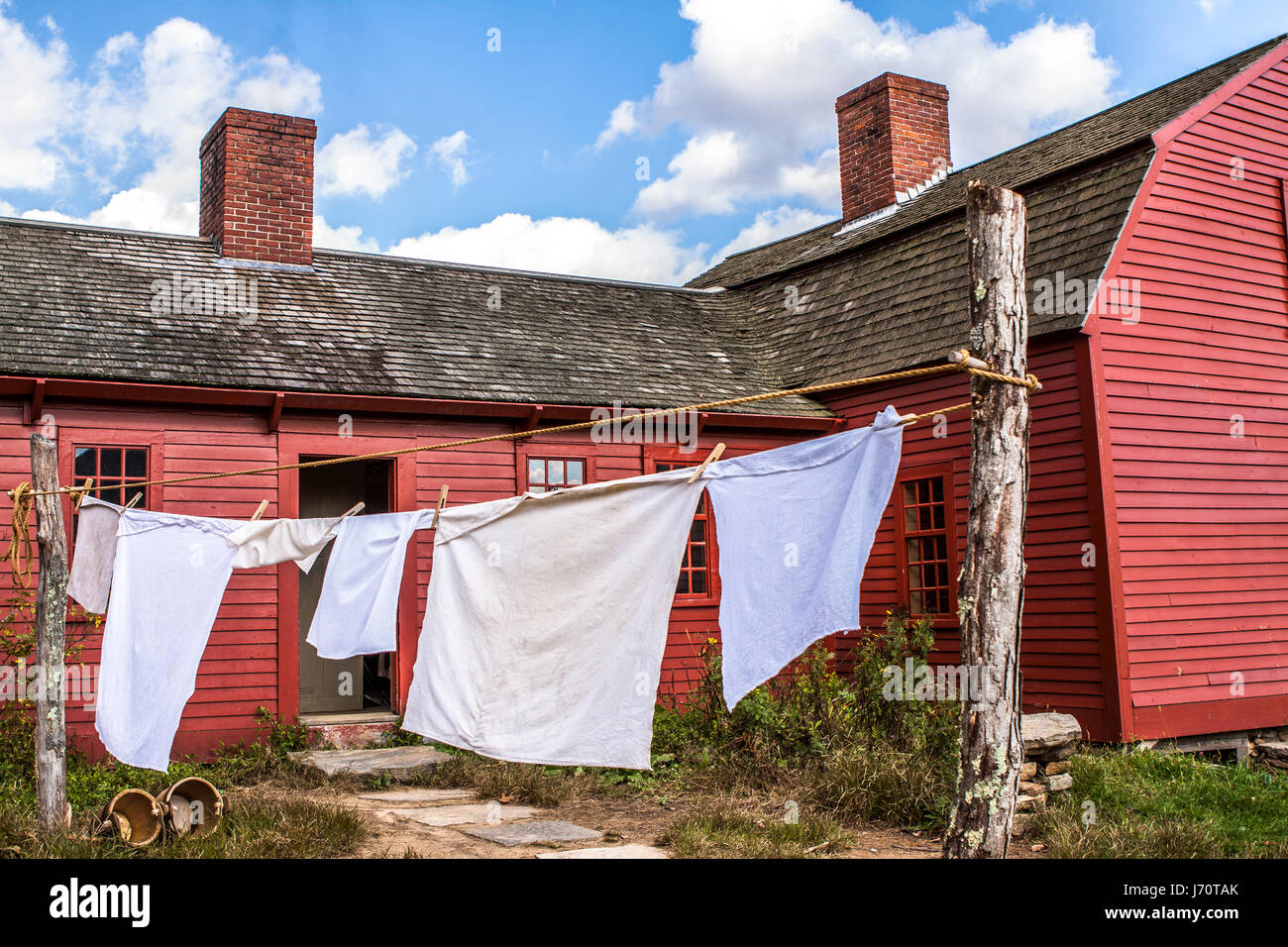 Old Sturbridge Village - eine historische Erholung von einem 1830er Neu-England Stadt. Stockfoto