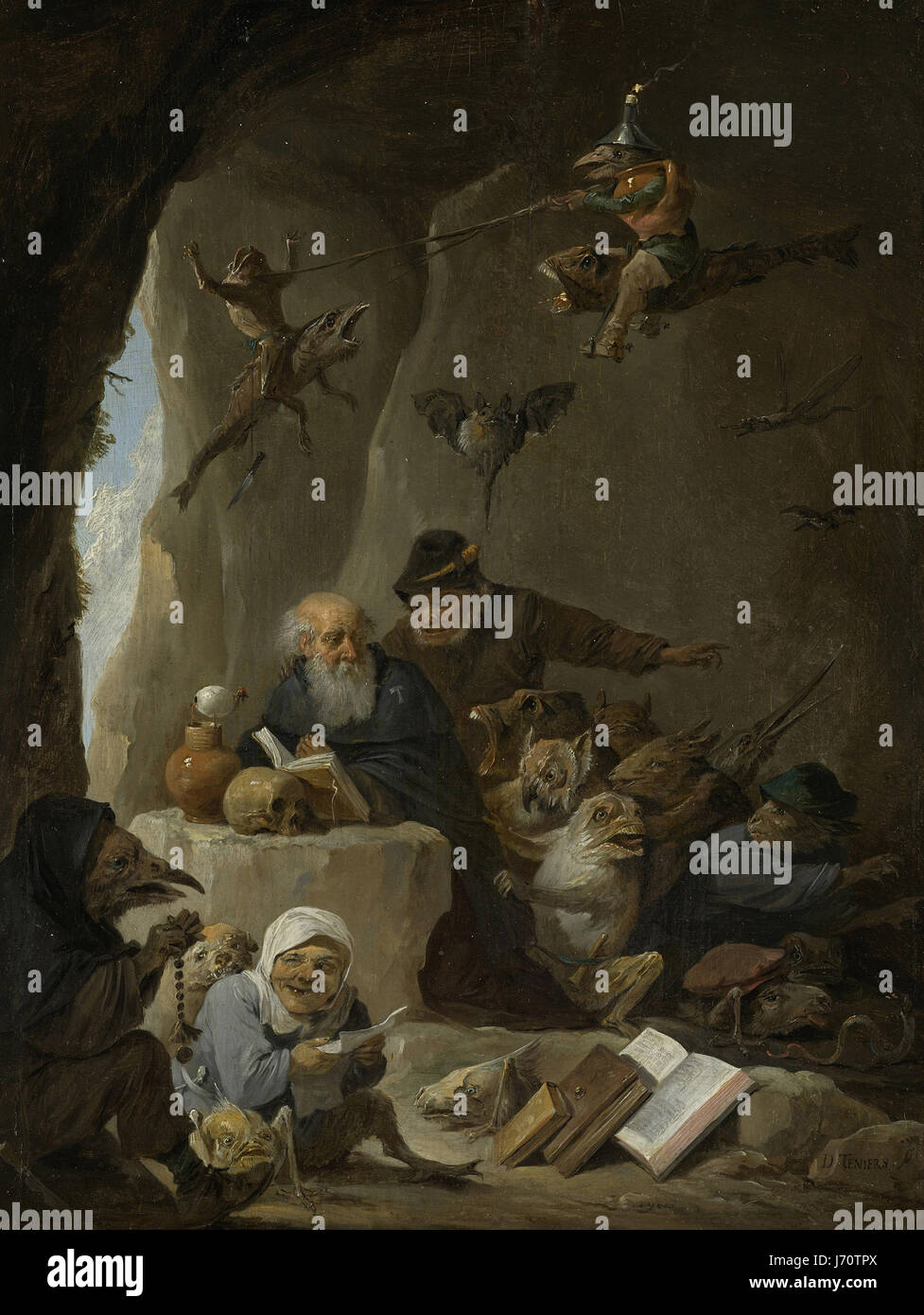 David Teniers - die Versuchung des Heiligen Antonius de Heremiet Stockfoto
