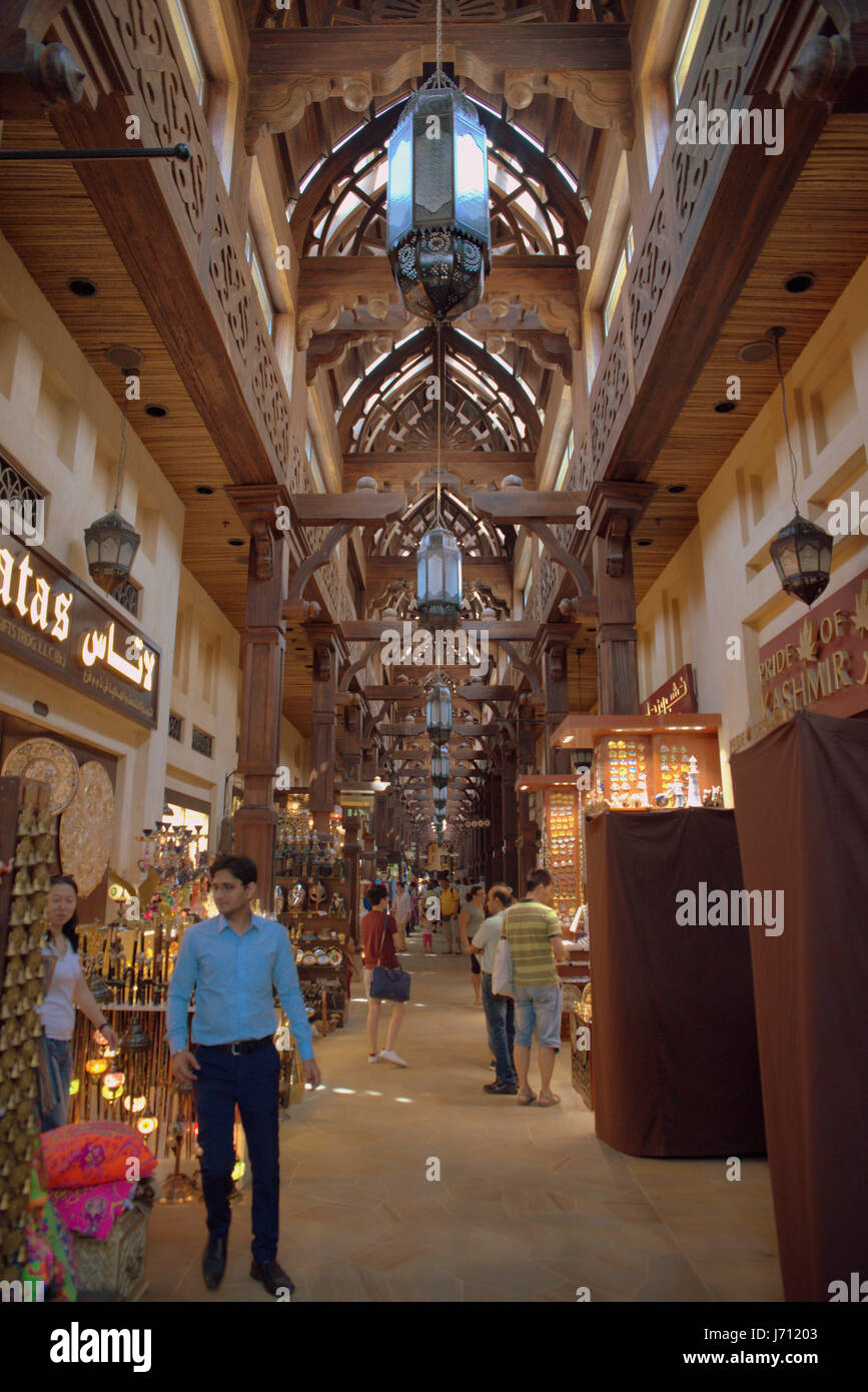 Traditioneller Souk in Dubai Jumeirah Mina A'Salam, Vereinigte Arabische Emirate Stockfoto