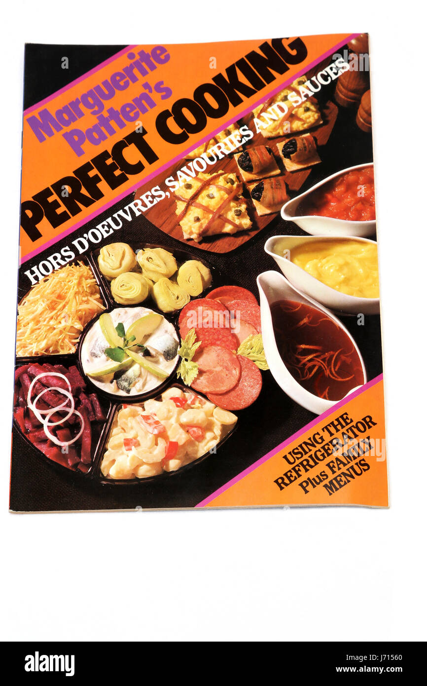 Margeriten Patten perfekt kochen Buch über Vorspeisen, Häppchen und Saucen Stockfoto